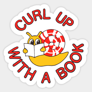 Curl Up With a Book Sticker